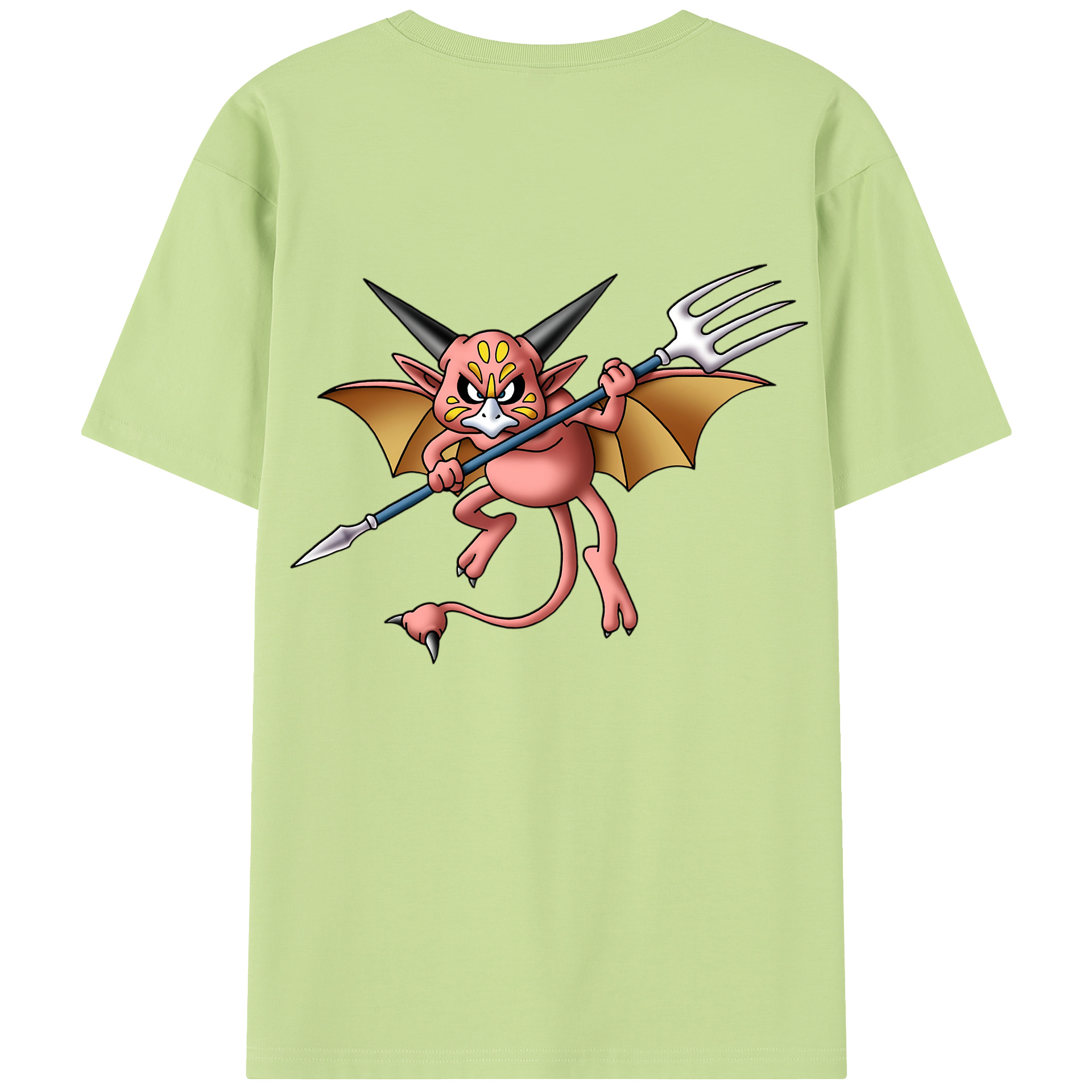 （画像用） ドラゴンクエスト Doragon Kuesuto Dragon Quest 綿100％半袖Tシャツ（背面プリント）